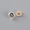 Botones Redondos de Plástico ABS al por Mayor, Botones con Pie Alto Galvanizados para Abrigos y Suéteres, Botones Imitación Metal para Suéteres Cosidos a Mano