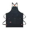 Avental de Lona para Comércio Exterior Transfronteiriço para Cozinha Doméstica, Marcenaria, Jardinagem, Churrasco, Panificação, Avental de Trabalho com Logotipo Personalizado