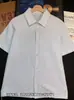 Camisa Xadrez Azul de Gaze Bolha Estilo Retrô Americano de Manga Curta para Homens, Camisa Casual Texturizada Fina de Verão Estilo Casal