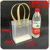 En stock Bolsa de Mano Transparente PP Mate Celebridad de Internet Bolsa de Regalo Personalizada de PVC Bolso de Mano de Plástico para Dulces de Boda Bolsa de Mano para Regalo