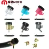 Accesorios modificados para carreras de motocicletas, presionar directamente la bomba con abrazadera para manguera de aceite, depósito de aceite translúcido, bomba de freno hidráulico, depósito de aceite