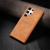 Capa de Couro de Pele de Cordeiro S26Ultra Skin-Feel com Slot para Cartão Adequada para Capa de Celular Samsung S24 Ultra S25U Capa Anti-Queda A25