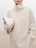 Suéter de lã europeu plus size para outono e inverno feminino gola alta pulôver perfil espessado suéter de cashmere feminino estilo preguiçoso solto peça de baixo