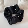 Ligas para el Cabello Tejidas de Otoño e Invierno con Perlas de Tela, Scrunchies de Alto Valor, Cola de Caballo Alta, Ligueros Elegantes y de Lujo Ligero para Moños