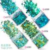 Amazon explosões misturadas lantejoulas verde rosa glitter nail art lantejoulas joias diamante esmalte cola cebola dourada em pó