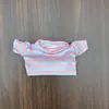 Boneca Fofa 10cm Boneca de Manga Curta Listrada Roupas para Boneca Vestir Boneca 17cm Roupas Pequenos Acessórios Gato Kt Atacado