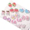 Mini Lentejuela de Azúcar Dibujos Animados Cereza Accesorios de Resina Material para Pasador Hecho a Mano Decoraciones de Resina Pegatinas que Brillan en la Oscuridad