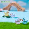 Micro-paisagem Bonito Fino Glitter Amarelo Pato Boneca Pingente Paisagismo Resina Decorações Acessórios Mini Pequenos Ornamentos