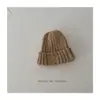 Sombrero de Punto de Color Sólido Elegante de Alta Calidad Estilo Coreano Sombrero de Punto Bordado Versátil de Invierno Cálido Lana Sombrero para el Frío