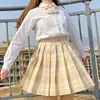 2024 nueva colección japonesa uniforme JK falda a cuadros traje de manga corta para mujer falda plisada uniforme escolar jk para estudiante venta al por mayor generación