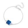 Pulseira Quadrada Prateada 2020 Resina Imitação Pedra Natural Aglomerado de Cristal Amor Joias Natal Esperança Acessórios