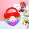 Bolsa de Silicona al por Mayor Bolso Cruzado para Niñas Almacenamiento Billetera para Monedas Alivio del Estrés Infantil Bolsa Tote de Hombro con Burbujas Bolsa de Almacenamiento Regalo