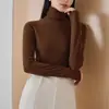[Procesamiento y Personalización] Camiseta Interior de Doble Cara de Terciopelo con Cuello Medio Alto para Otoño e Invierno Top de Manga Larga para Mujer Cuello Alto Pequeño Ropa de Mujer para Otoño e Invierno