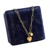 Aço Inoxidável Aço Titânio Europeu e Americano Simples Pingente de Amor Pulseira Colar Feminino Joias Atacado Transfronteiriço Comércio Exterior Conjunto