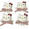 Nueva Pajarita de Cuadros Rojos Cabeza de Gato Kt Peluche Relleno de Algodón Accesorios Ropa DIY Zapatos y Calcetines Accesorios Materiales para Accesorios Al por Mayor