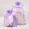 Bolsas de Malla Transfronterizas con Lazo, Bolsas para Dulces de Boda, Bolsas de Almacenamiento para Empaque de Regalos de Fiesta, Bolsas con Cordón