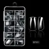 Adesivos para Unhas Estilo Transparente Sem Marcação, Sem Gravação, Unhas Postiças, Manicure Semi-Fosca, 120 Peças, Fornecimento Amazon Transfronteiriço