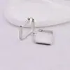 Tendencia de moda europea y americana pendientes de aro grandes temperamento tubo cuadrado amor pendientes de aro grandes para orejas hebilla de oreja de acero inoxidable joyería para orejas