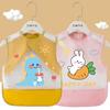 Babero para Bebé Impermeable Verano Smock Suplemento Alimenticio para Bebé Anti-Suciedad Sin Mangas Bolsillo para Arroz Ropa Protectora para Niños y Niñas