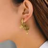 Pendientes de serpiente con hebilla de oreja nuevos, estilo frío y moderno, con diseño distintivo de serpiente extraíble, estilo europeo y americano.