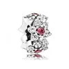 Cuentas rojas brillantes con forma de corazón y diamante, agujero grande, en stock, al por mayor, aleación para manualidades, cuentas sueltas con forma de corazón, accesorios para joyería con cuentas