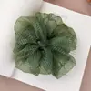 Goma para el pelo de malla con lunares verdes estilo retro francés 2026 Modelo Nuevo Suave y Elegante Goma para el pelo Accesorio para el cabello