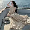 Chaleco sin mangas de nuevo estilo para mujer de principios de primavera, Ropa de abrigo de verano, Conjunto de falda de corte recto, Dobladillo ancho de gasa