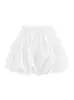 Pantalones de Nube Negra para Mujer Verano Cintura Alta Adelgazantes Estilo Calabaza Línea A Casual Burbuja Linterna Pantalones Cortos