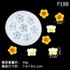 Girasol Abeja Flor de Cinco Pétalos Lazo Molde de Silicona Fondant Chocolate Pastel Molde Resina Sello de Cera Molde