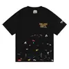 Marca de moda europea y americana transfronteriza GALLERY DEPT graffiti de salpicaduras de tinta High Street casual unisex para pareja camiseta de manga corta top