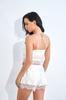 Nuevas explosiones de ropa interior sexy transfronteriza europea y americana para crear pijamas sexys con borde de malla de encaje blanco