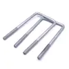 Parafusos U Galvanizados Personalizáveis, Parafusos U Quadrados de Ângulo Reto para Teto, Grampos Quadrados de Aço Carbono, Grampos Quadrados para Tubo Galvanizado