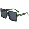 Nuevas gafas de sol de alta gama con montura grande estilo ins, tendencia europea y americana, protección UV, gafas marrones para mujer, estilo de celebridad de internet 2332
