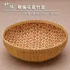 Cesta de bambú vietnamita tejido de bambú cesta de almacenamiento cesta de almacenamiento cesta de frutas tejido de ratán cocina hogar cesta redonda tejida a mano