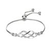 Moda Europea y Americana Joyería Pulsera Minimalista de Moda Aleación Forma de Llave con Diamantes Pulsera Ajustable para Mujer Joyería Apilable para Usar