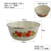 3YK Bol de Almacenamiento de Comida Esmaltado Ampliado Nostálgico/Recipiente para Manteca/Lavabo/Bol para Sopa/Bol para Fideos Instantáneos/con Tapa Wenwo