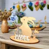 Artesanato de Madeira Novo Transfronteiriço Enfeites de Coelho Decorativos de Páscoa Criativo Mobiliário de Madeira para Casa Suprimentos para Festa de Mesa