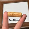 Madeira de Pessegueiro Antiga Quatro Vias Riqueza, Paz e Alegria Conjunto de Duas Peças DIY Acessórios para Joias de Contas Budistas Pulseira Pingente Artigo