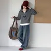 Ropa de punto para niñas Primavera y Otoño 2026 Otoño Nueva Moda Pulóver Base y Conjunto de Jeans para Niñas Mayores