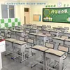Conjunto de Mesa e Cadeira para Sala de Aula Escolar, Mesa de Estudante com Altura Ajustável, Mesa e Cadeira de Estudo em Madeira Maciça