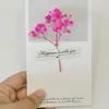 Cielo estrellado flor seca Día de la Madre tarjeta de felicitación bendición escrita a mano Festival de la Diosa tarjeta de felicitación de dibujos animados postventa flores tarjeta de agradecimiento