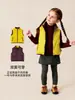 [Reversível] Roupa Infantil Amila 2026 Inverno Nova Colete Infantil para Meninas com Gola Alta Colete Quente Infantil