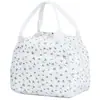 Bolsa de Almoço Lancheira Térmica Bolsa Cooler de Armazenamento À Prova de Vazamentos Bolsa de Mão de Veludo Cotelê para Trabalho Viagem Praia Piquenique