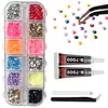 Pedras de strass AB de gel para artesanato, vendidas em todo o mundo, 3 mm, cores mistas, para decoração de roupas, celulares, unhas