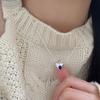 Hermoso collar con colgante de gota de agua en plata esterlina s925 de Heng para mujer, estilo nicho Dongdaemun de Corea del Sur, cadena de clavícula que combina con todo.