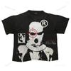 Camiseta de Hombre Blutosatire-Billdog Algodón Puro Oversize Estampado Personalizado Manga Corta Cuello Redondo Largo