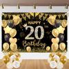 Jit Dropshipping Transfronteiriço Banner de Aniversário Pano de Fundo para Foto Decoração de Festa Bandeira Suspensa Layout de Cena Processamento de Formato Especial