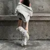 Botas de cowboy de tacón alto de punta fina tipo stiletto, nuevo estilo 2026, diseño de patchwork, versátiles para dos looks diferentes, modernas y con estilo