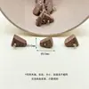Botões de Madeira Natural, Fechos de Flor de Metal de Formato Irregular, Botões de Qipao Estilo Chinês, Traje Tang, Hanfu, Cardigã, Botões Decorativos para Vestido