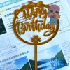 Fabricantes de cartões de bolo de acrílico com impressão colorida tridimensional transfronteiriça diretamente para decoração de bolo de aniversário, casamento, Feliz Bolo
